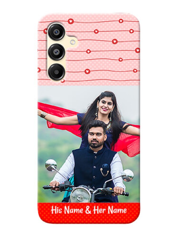 Custom Galaxy M16 5G Custom Phone Cases: Red Pattern Case Design