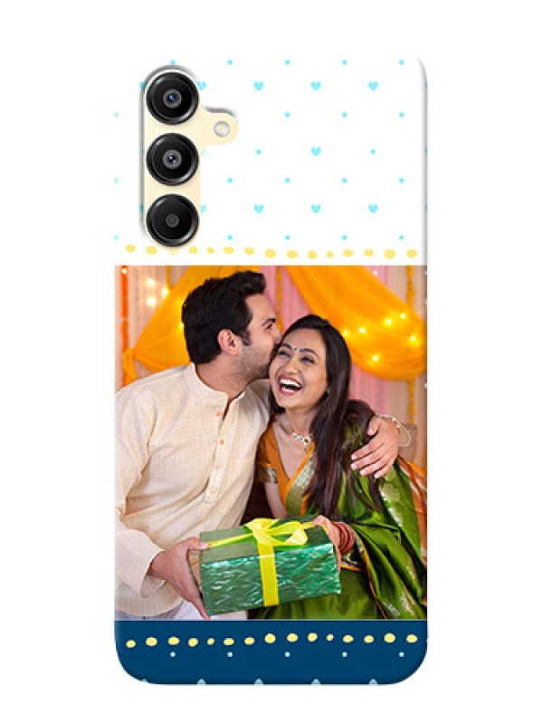 Custom Galaxy M16 5G Phone Covers: White and Blue Abstract Design