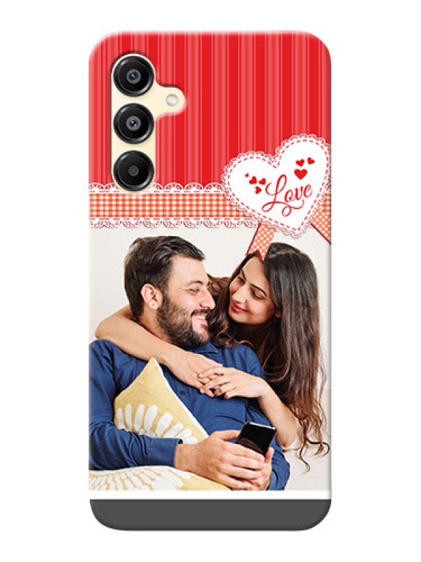 Custom Galaxy M16 5G phone cases online: Red Love Pattern Design