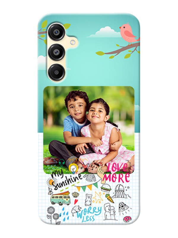 Custom Galaxy M16 5G phone cases online: Doodle love Design