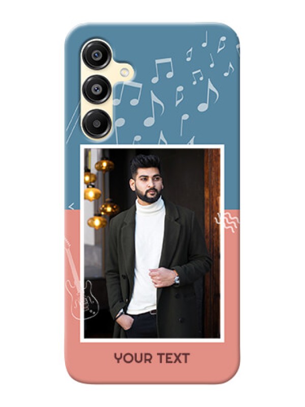 Custom Galaxy M16 5G Phone Back Covers with Color Musical Note Design