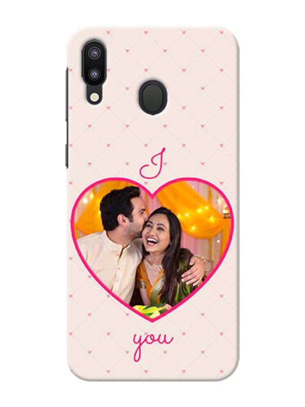 Custom Samsung Galaxy M20 Personalized Mobile Covers: Heart Shape Design