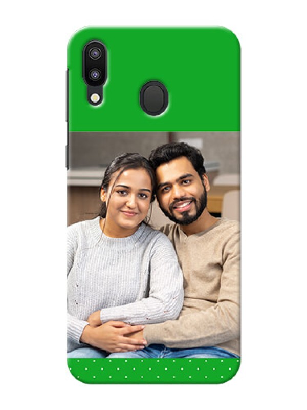 Custom Samsung Galaxy M20 Personalised mobile covers: Green Pattern Design