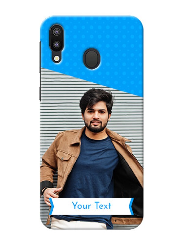 Custom Samsung Galaxy M20 Personalized Mobile Covers: Simple Blue Color Design