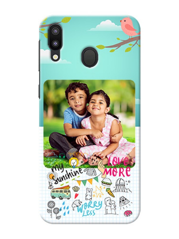 Custom Samsung Galaxy M20 phone cases online: Doodle love Design