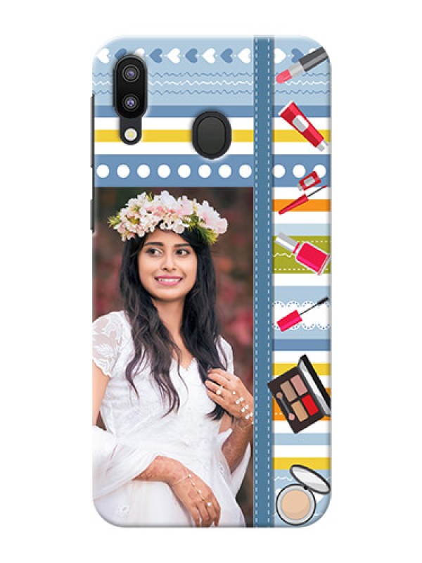Custom Samsung Galaxy M20 Personalized Mobile Cases: Makeup Icons Design