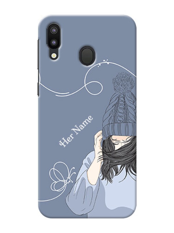 Custom Galaxy M20 Custom Mobile Case with Girl in winter outfit Design