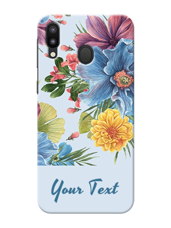 Custom Galaxy M20 Custom Phone Cases: Stunning Watercolored Flowers Painting Design