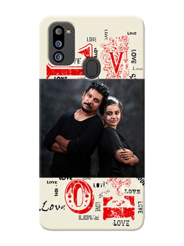 Custom Galaxy M21 2021 Edition mobile cases online: Trendy Love Design Case
