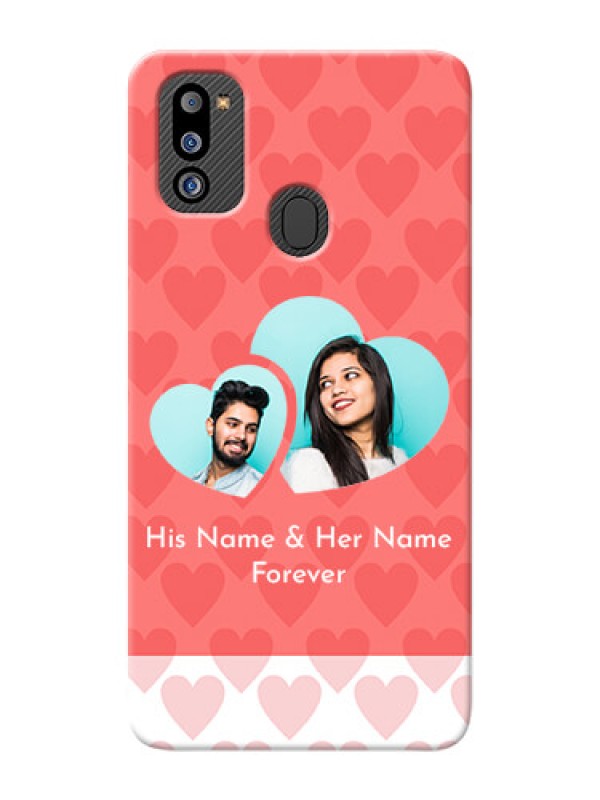 Custom Galaxy M21 2021 Edition personalized phone covers: Couple Pic Upload Design