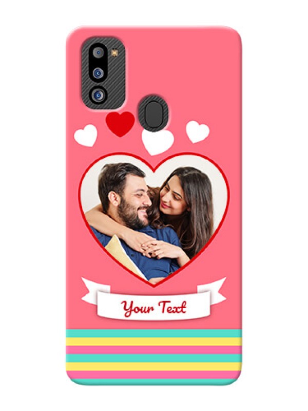 Custom Galaxy M21 2021 Edition Personalised mobile covers: Love Doodle Design