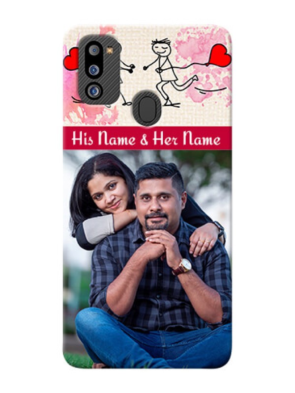 Custom Galaxy M21 2021 Edition phone back covers: You and Me Case Design