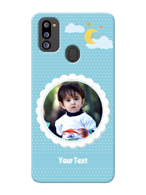 Custom Galaxy M21 2021 Edition mobile cases online: violet Pattern Design