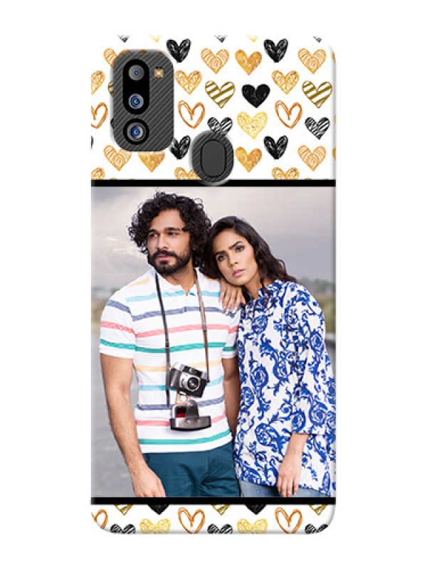 Custom Galaxy M21 2021 Edition Personalized Mobile Cases: Love Symbol Design