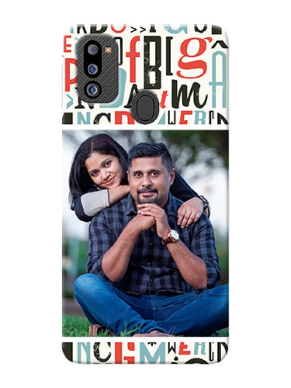 Custom Galaxy M21 2021 Edition custom mobile phone covers: Alphabet Design