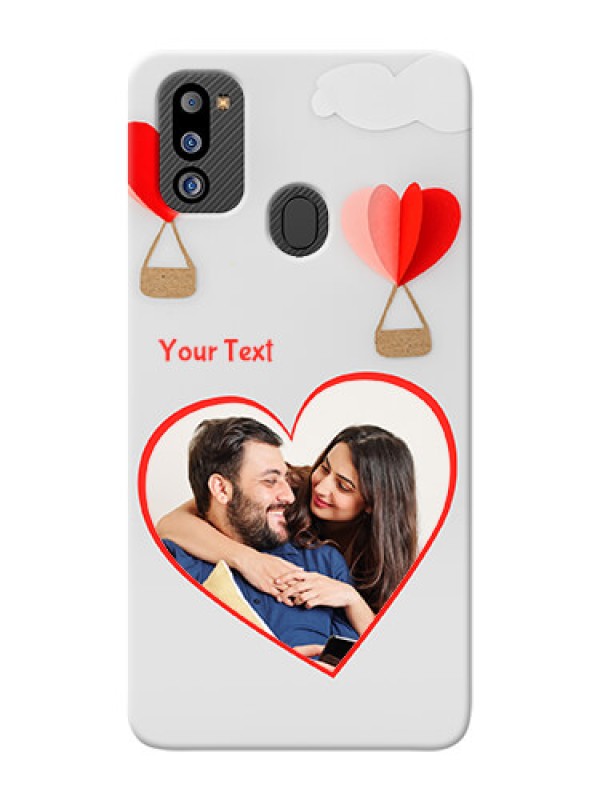 Custom Galaxy M21 2021 Edition Phone Covers: Parachute Love Design