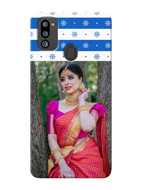 Custom Galaxy M21 2021 Edition custom mobile covers: Snow Pattern Design