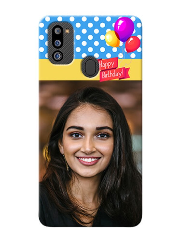 Custom Galaxy M21 2021 Edition custom mobile back covers: Happy Birthday Design