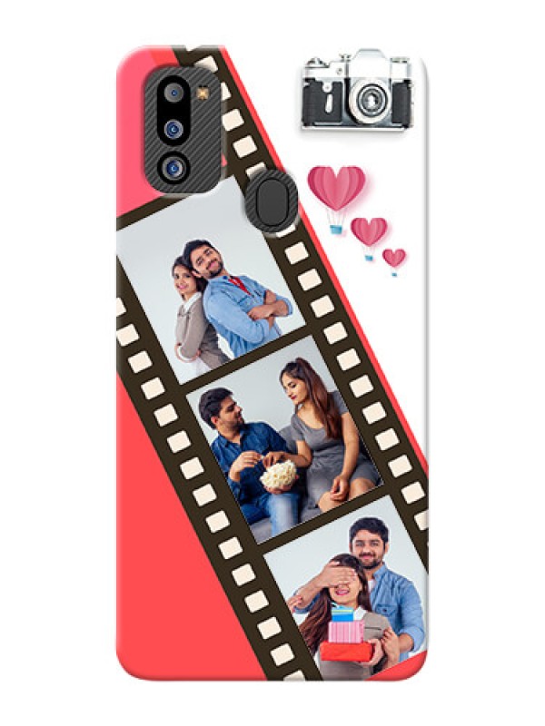 Custom Galaxy M21 2021 Edition custom phone covers: 3 Image Holder with Film Reel