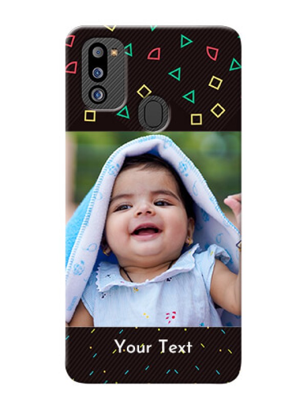 Custom Galaxy M21 2021 Edition custom mobile cases with confetti birthday design