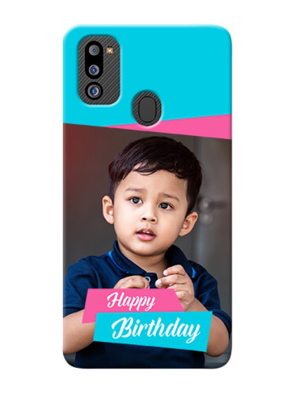 Custom Galaxy M21 2021 Edition Mobile Covers: Image Holder with 2 Color Design