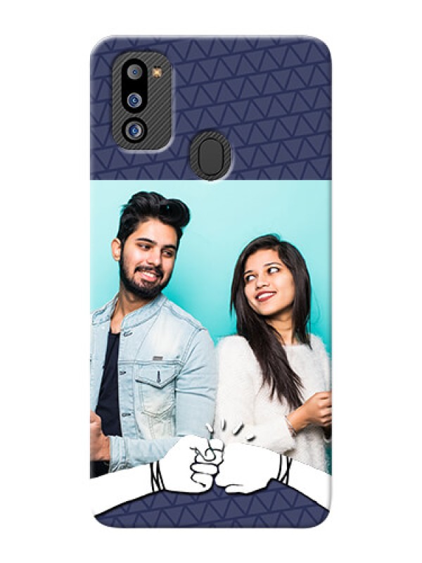Custom Galaxy M21 2021 Edition Mobile Covers Online with Best Friends Design 