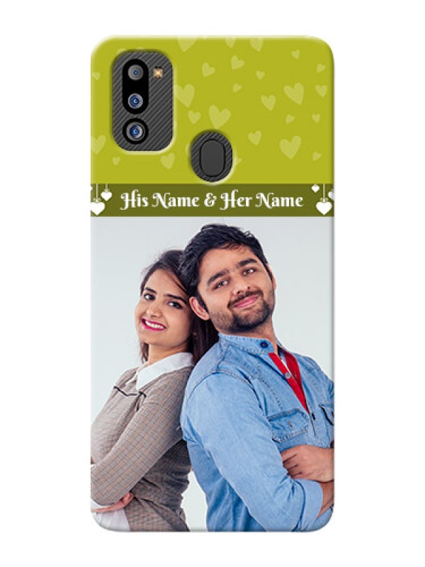 Custom Galaxy M21 2021 Edition custom mobile covers: You & Me Heart Design