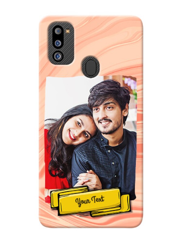 Custom Galaxy M21 2021 Edition Customized Phone Cases: Marble Texture Design