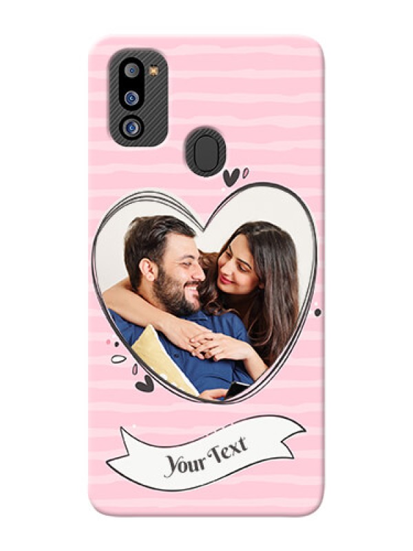 Custom Galaxy M21 2021 Edition custom mobile phone covers: Vintage Heart Design