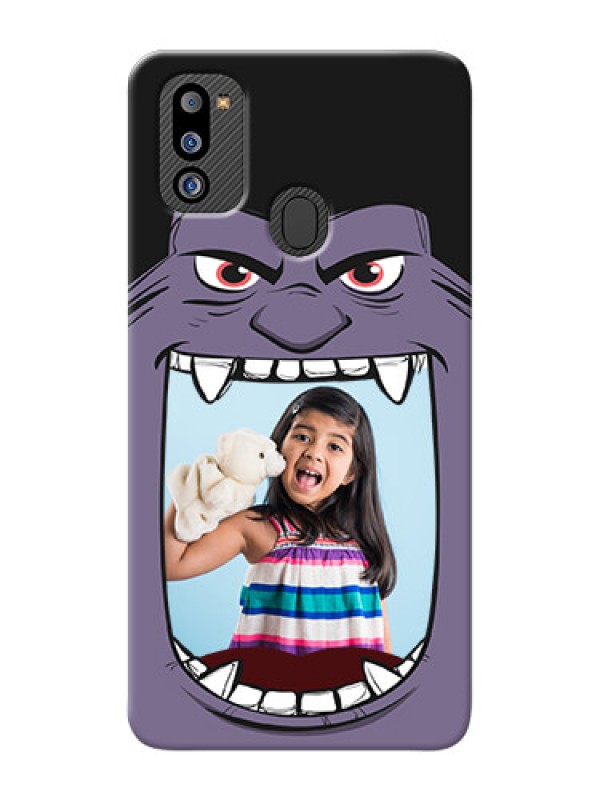 Custom Galaxy M21 2021 Edition Personalised Phone Covers: Angry Monster Design