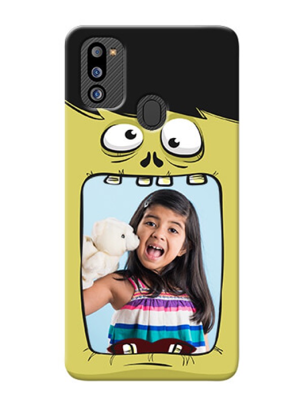 Custom Galaxy M21 2021 Edition Mobile Covers: Cartoon monster back case Design