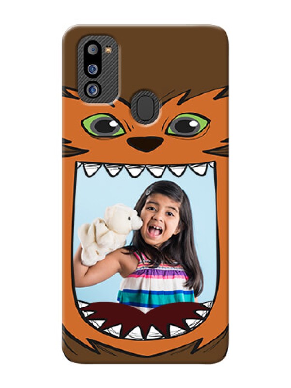 Custom Galaxy M21 2021 Edition Phone Covers: Owl Monster Back Case Design