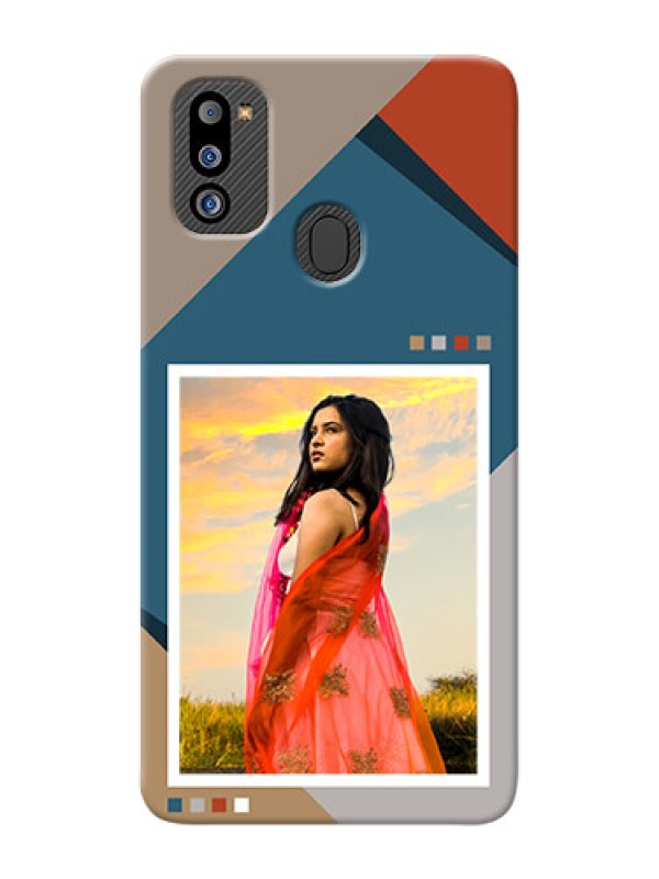 Custom Galaxy M21 2021 Mobile Back Covers: Retro color pallet Design