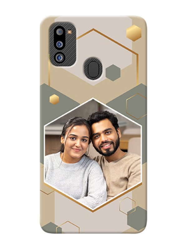 Custom Galaxy M21 2021 Phone Back Covers: Stylish Hexagon Pattern Design