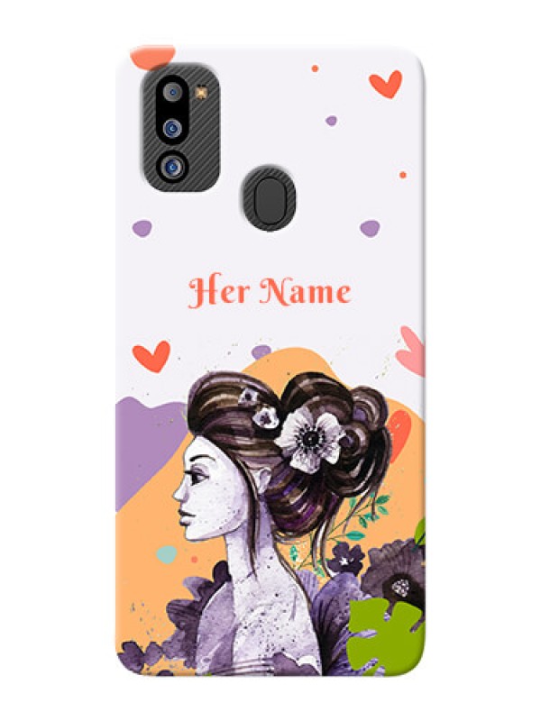 Custom Galaxy M21 2021 Custom Mobile Case with Woman And Nature Design