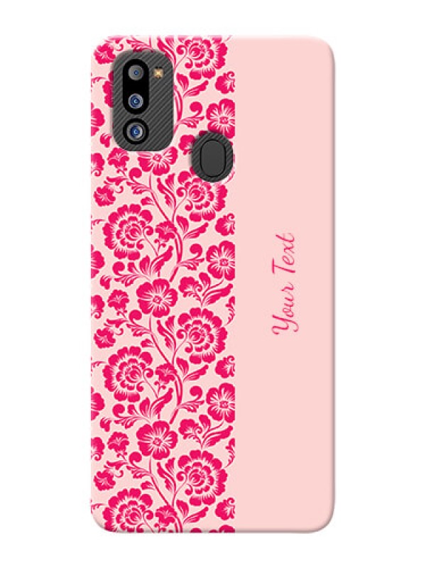 Custom Galaxy M21 2021 Phone Back Covers: Attractive Floral Pattern Design