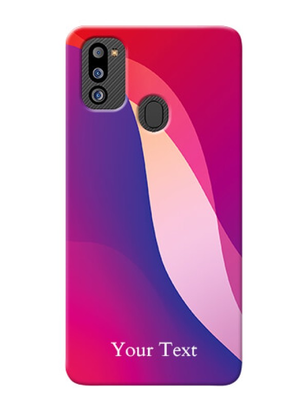 Custom Galaxy M21 2021 Mobile Back Covers: Digital abstract Overlap Design