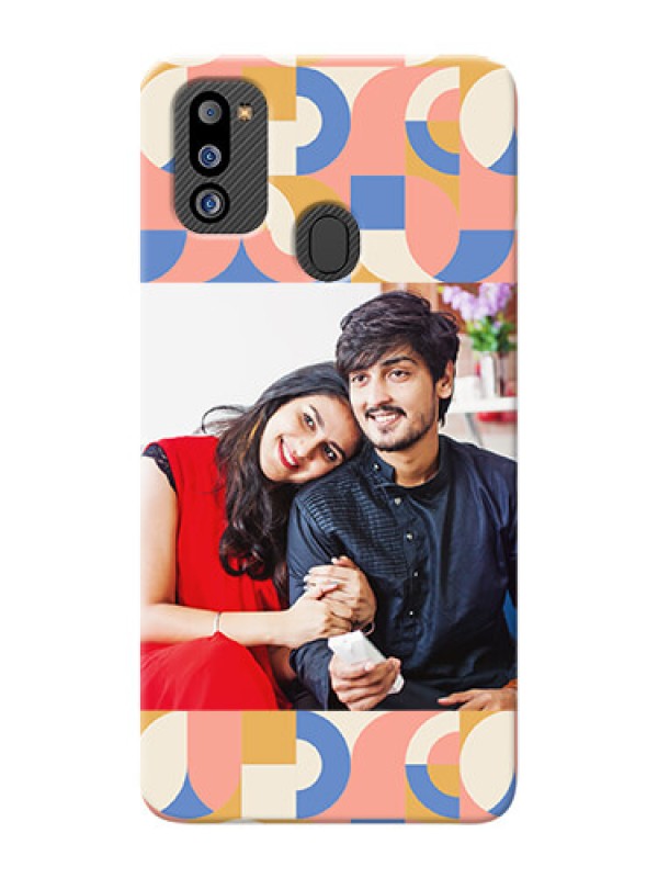 Custom Galaxy M21 2021 Custom Phone Covers: Semi-circle Maze Pattern Design