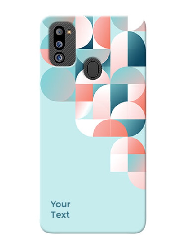 Custom Galaxy M21 2021 Back Covers: Stylish Semi-circle Pattern Design