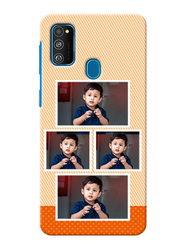 Custom Galaxy M21 Mobile Back Covers: Bulk Photos Upload Design