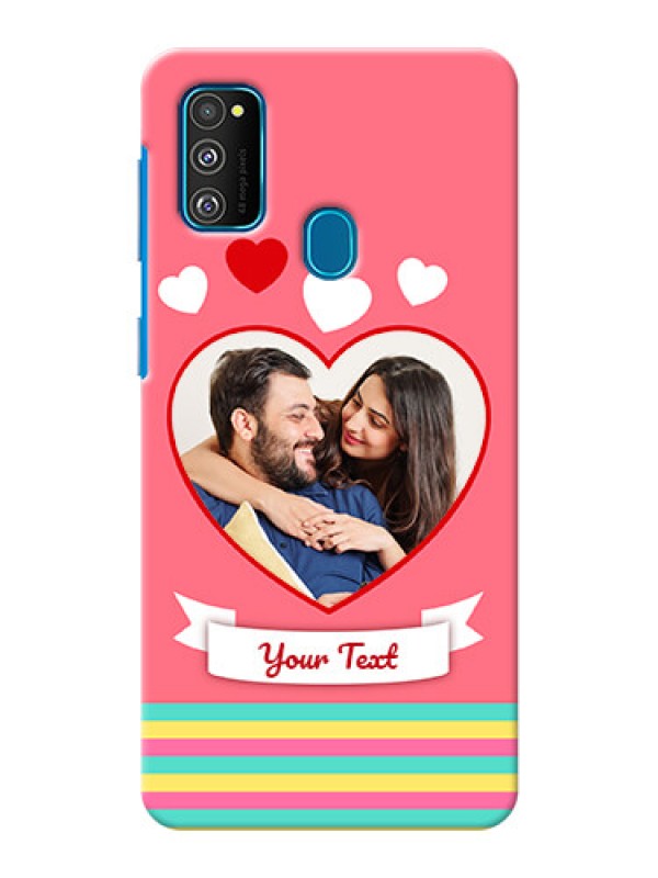 Custom Galaxy M21 Personalised mobile covers: Love Doodle Design