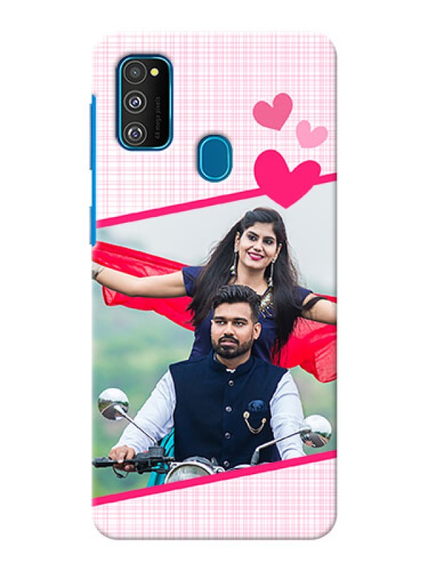 Custom Galaxy M21 Personalised Phone Cases: Love Shape Heart Design