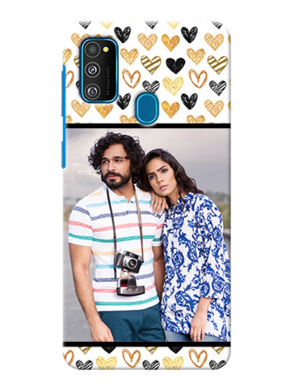 Custom Galaxy M21 Personalized Mobile Cases: Love Symbol Design