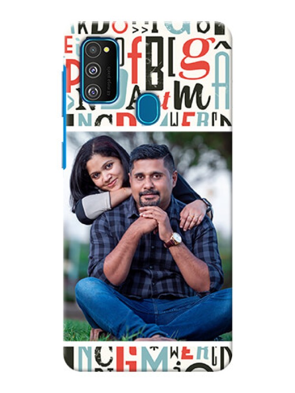 Custom Galaxy M21 custom mobile phone covers: Alphabet Design