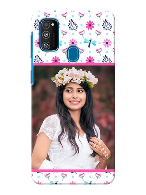 Custom Galaxy M21 Mobile Covers: Colorful Flower Design