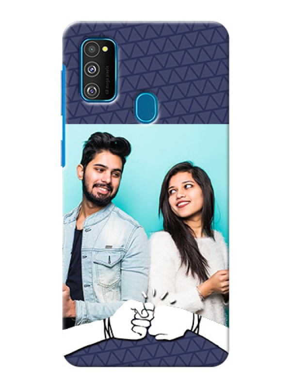 Custom Galaxy M21 Mobile Covers Online with Best Friends Design  