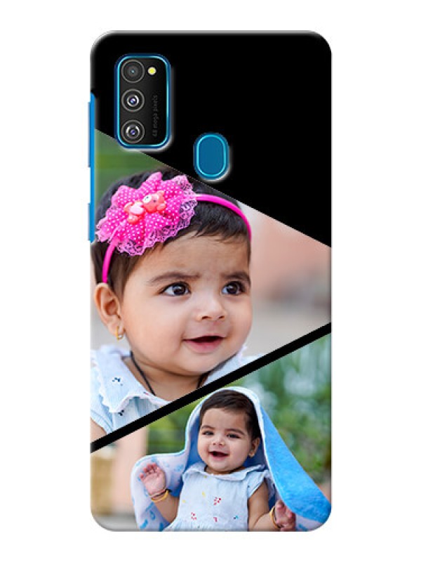 Custom Galaxy M21 mobile back covers online: Semi Cut Design