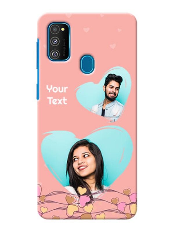 Custom Galaxy M21 customized phone cases: Love Doodle Design
