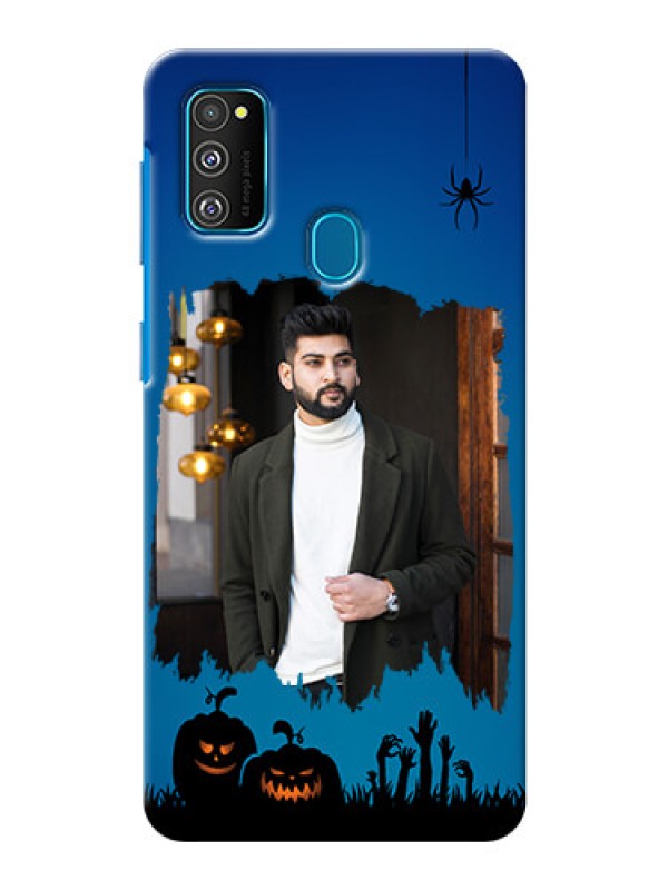 Custom Galaxy M21 mobile cases online with pro Halloween design 