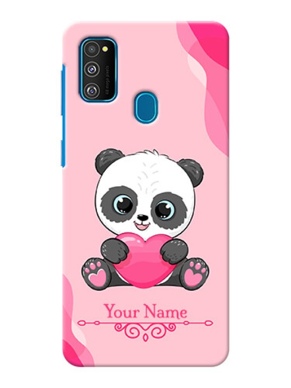 Custom Galaxy M21 Mobile Back Covers: Cute Panda Design